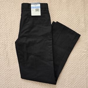 French Toast Boy's Black School Relaxed Fit Adjustable Waist Twill Pants Size 12